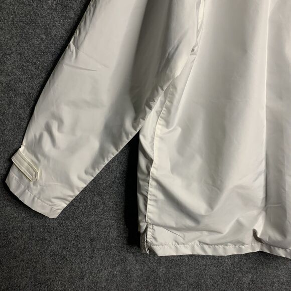 Avenue Sport White Hooded Full Zip Windbreaker Jacket Women 18/20 Zipper Pockets - Picture 13 of 14